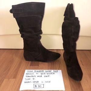 Steve Madden brown suede boot
